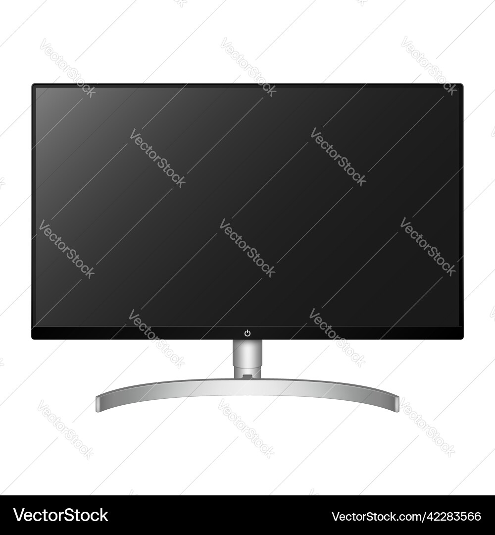 Realistic computer monitor screen vector image