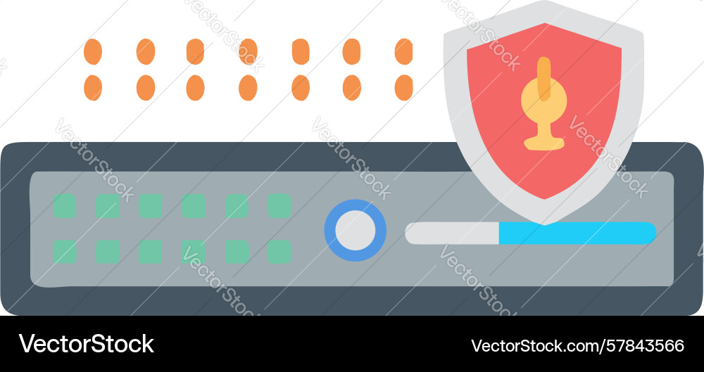 Secure server protection cybersecurity and data Vector Image