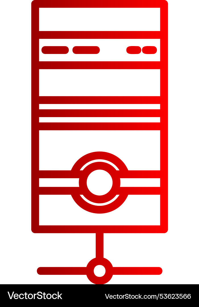 Server line gradient icon Vector Image