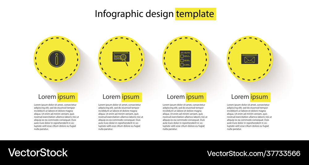 Set information system bug concept create Set information system bug concept create vector image