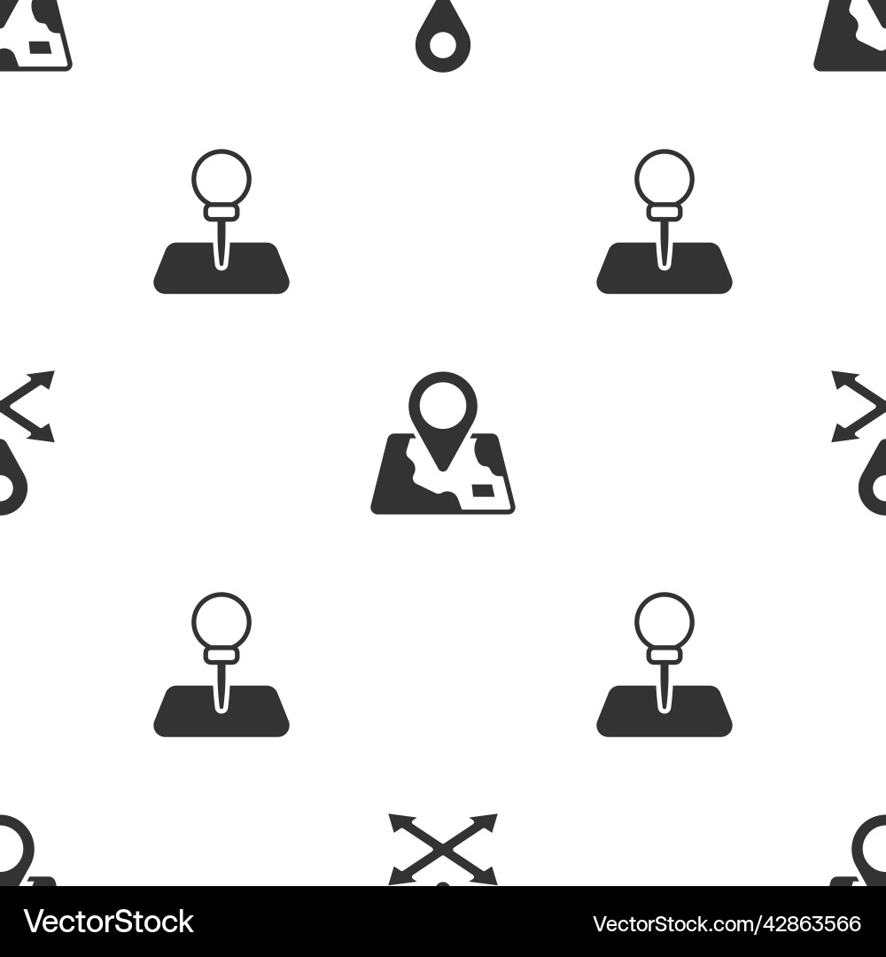 Set location folded map with marker Set location folded map with marker vector image