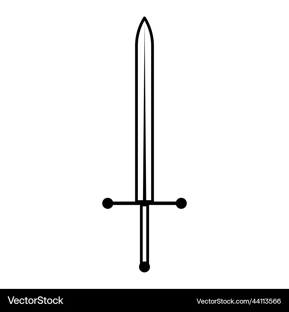 Sword icon game symbol and line design weapon Sword icon game symbol and line design weapon vector image