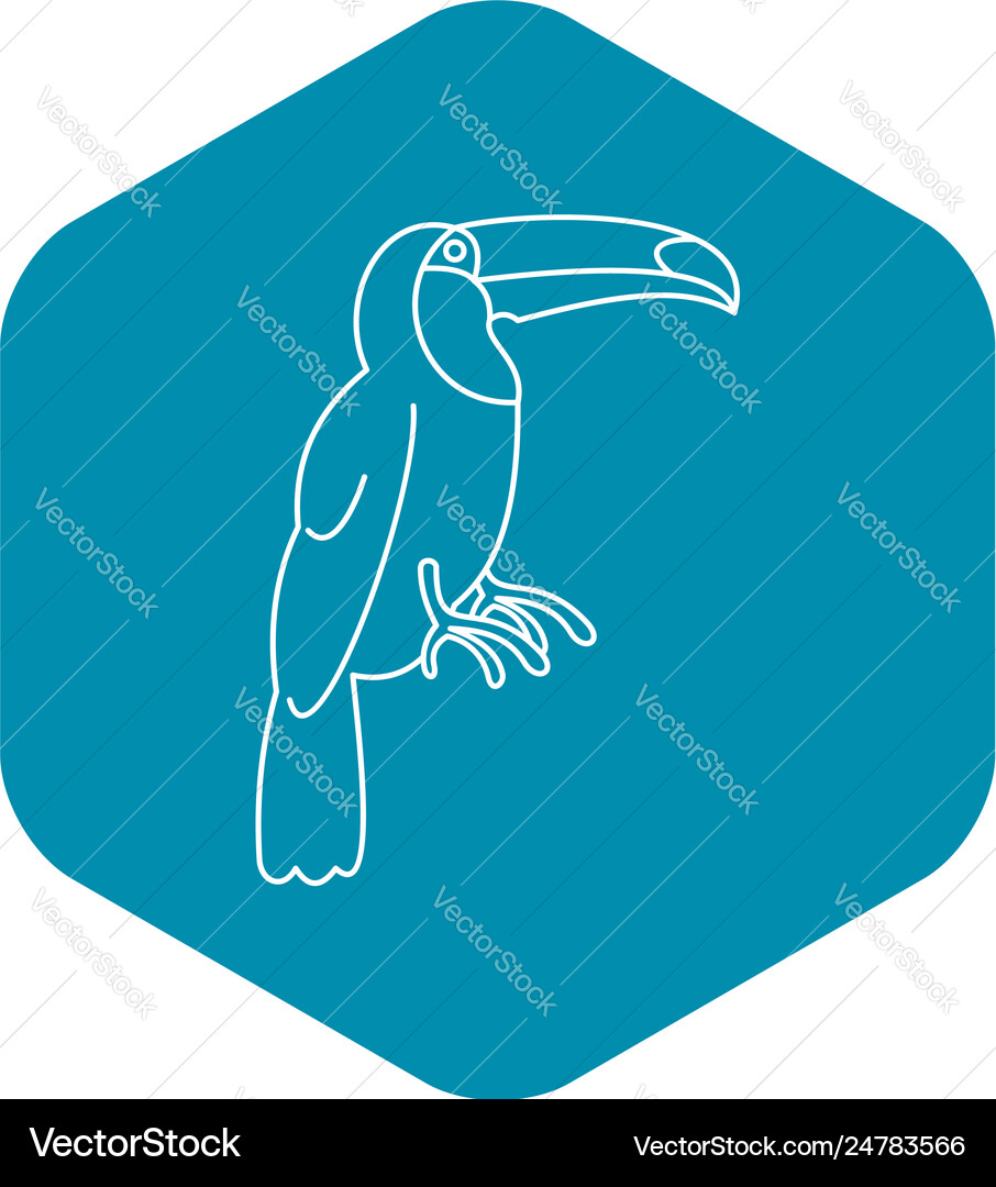 Toucan icon simple style Toucan icon simple style vector image