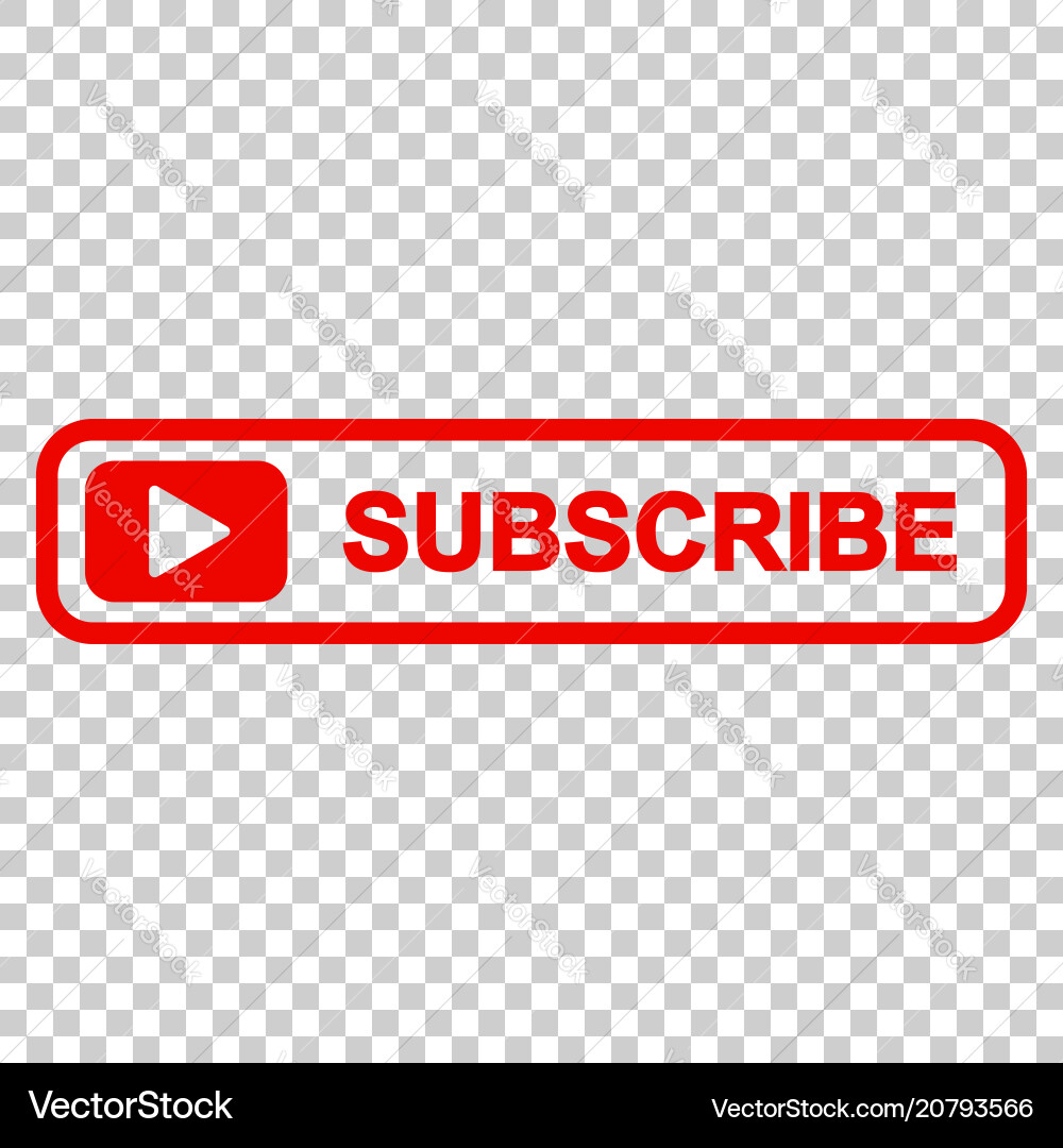 Transparent Subscribe Button Icon vector image
