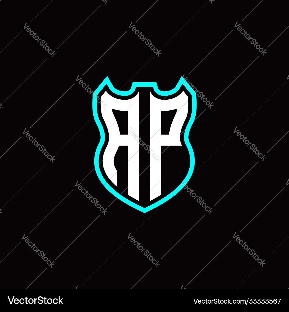 A p initial logo design with shield shape A p initial logo design with shield shape vector image