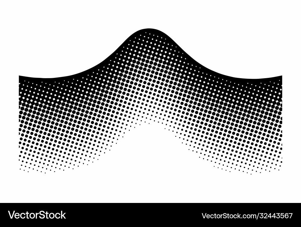 Abstract wave halftone pattern collection Vector Image