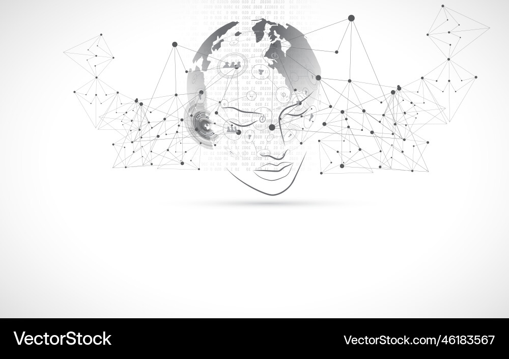 Artificial intelligence technology web background Artificial intelligence technology web background vector image