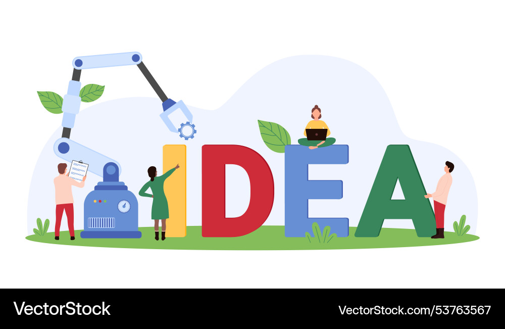 Automation of creative idea creation process Automation of creative idea creation process Vector Image