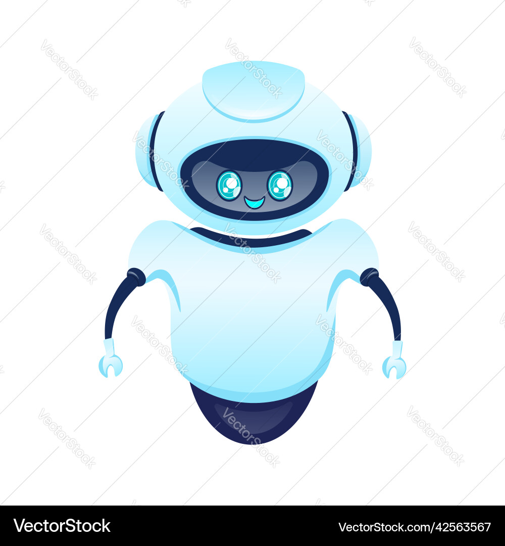 Character bot for mobile app design artificial Character bot for mobile app design artificial vector image
