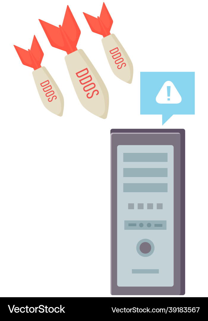 Distributed Denial of Service Attack vector image