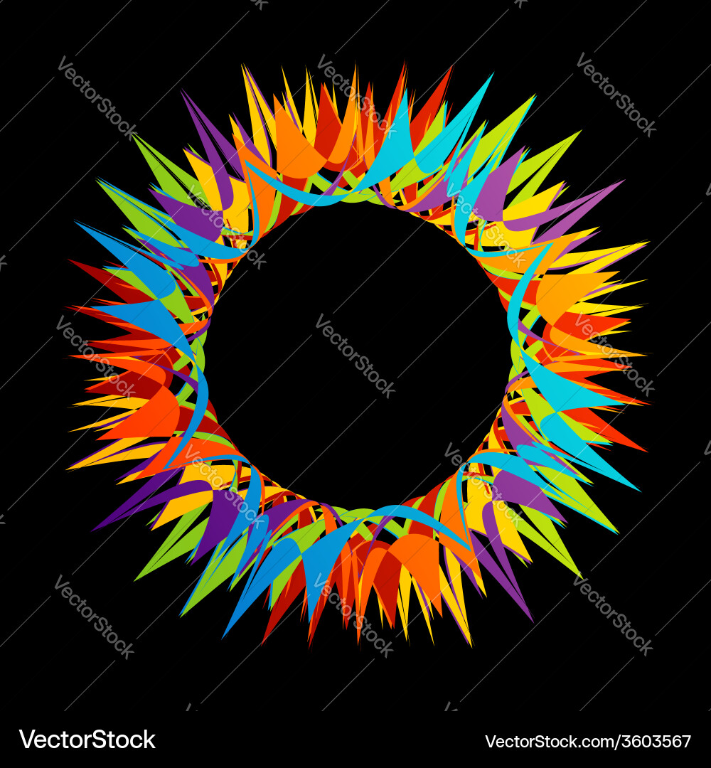 Fractal geometrical design element vector image