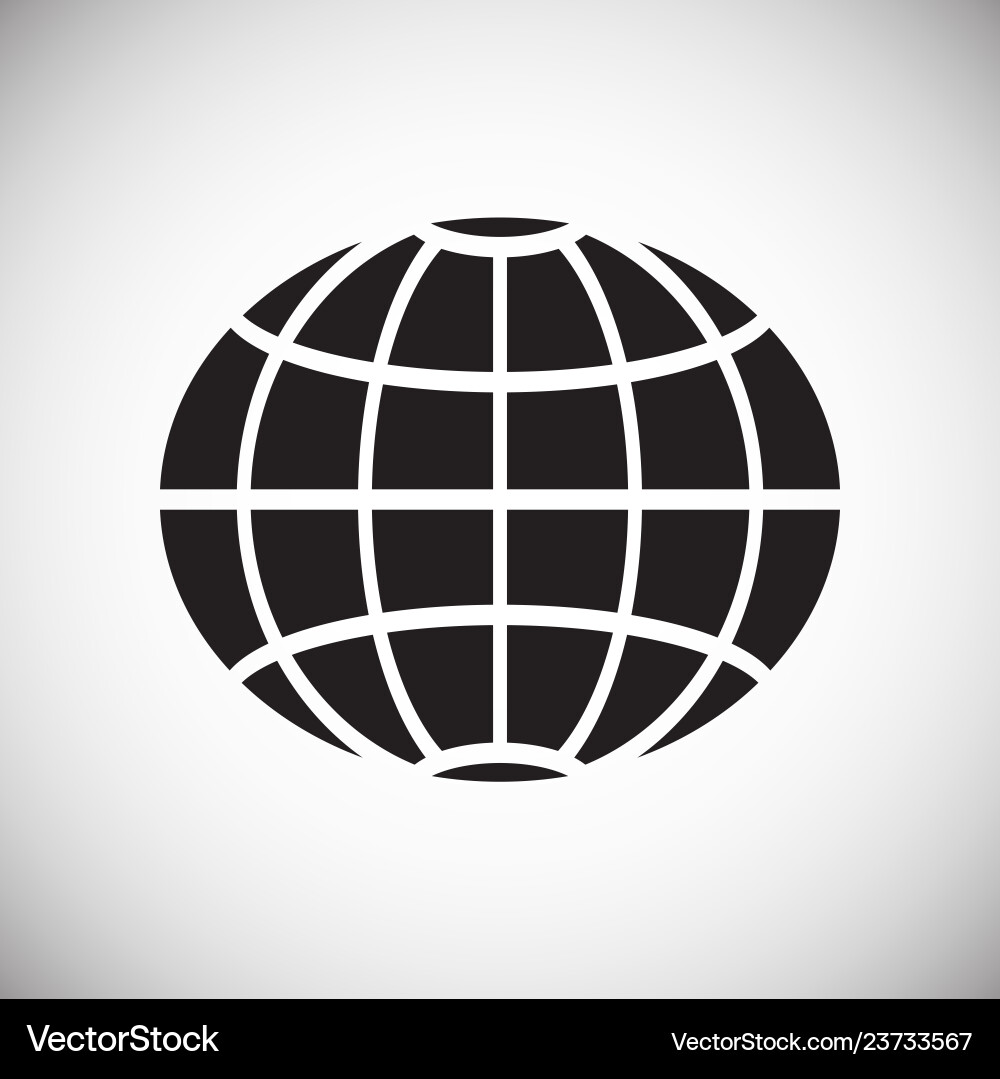 Globe icon on white background for graphic and web Globe icon on white background for graphic and web Vector Image