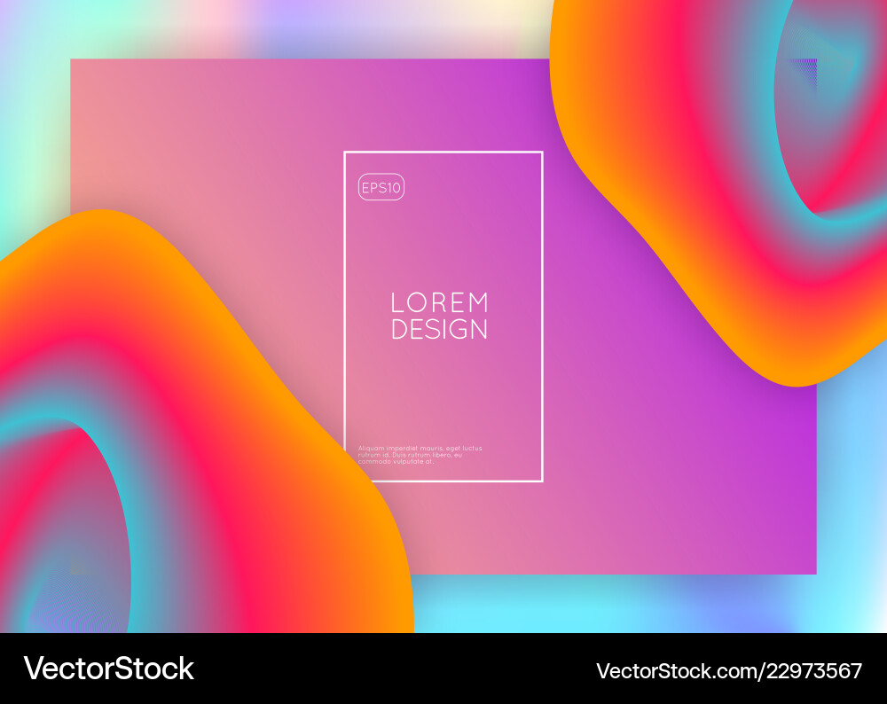 Landing page with liquid dynamic elements Landing page with liquid dynamic elements vector image