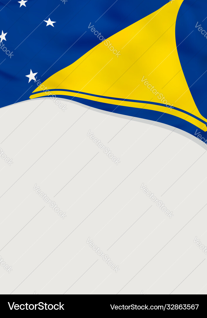 Leaflet design with flag tokelau template vector image