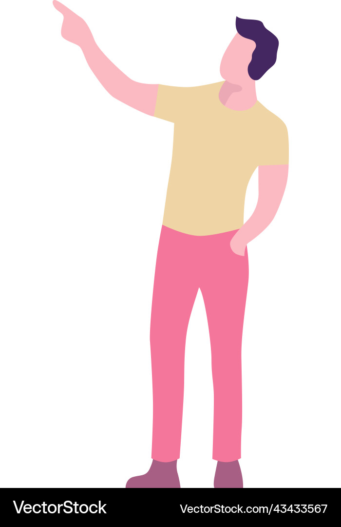 Man Pointing Up Icon vector image