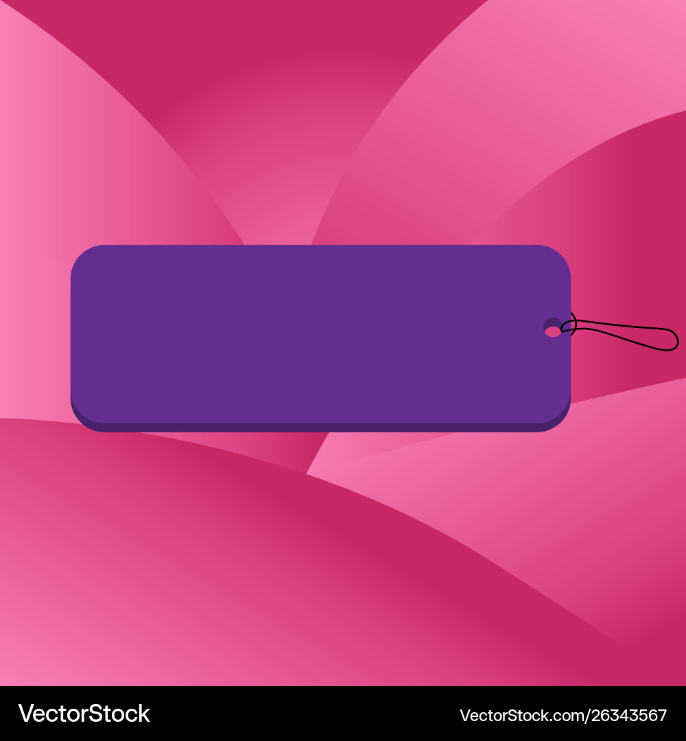 Rectangle shaped empty colored label attached Rectangle shaped empty colored label attached vector image