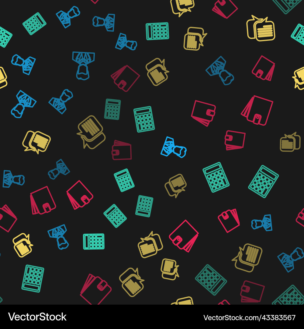 Set line user of man in business suit calculator Set line user of man in business suit calculator vector image