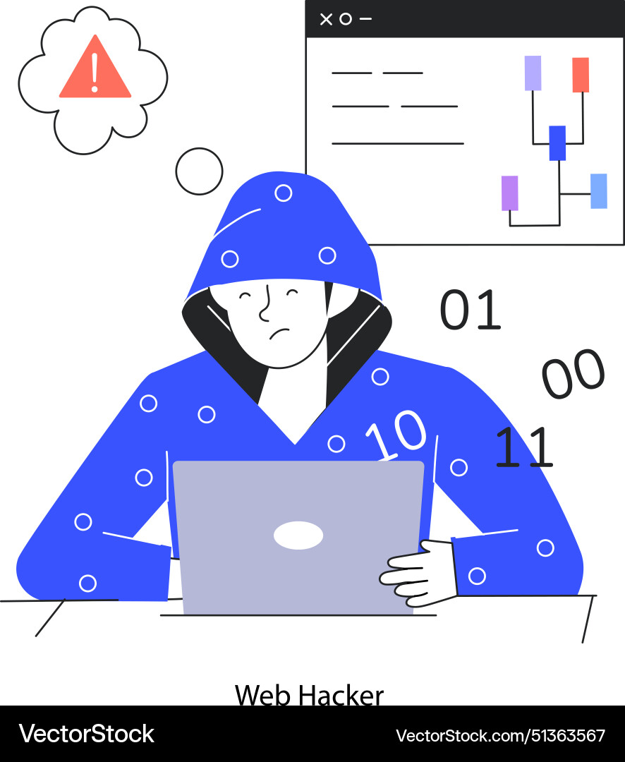 Web hacker Royalty Free Vector Image - VectorStock