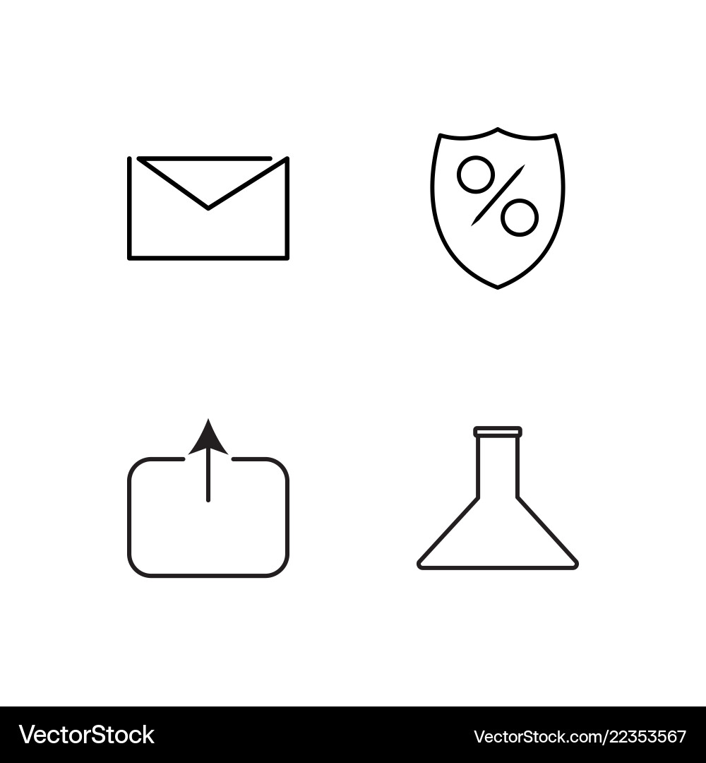 Web simple outlined icons set Web simple outlined icons set Vector Image