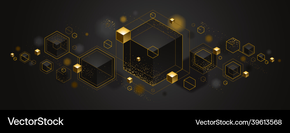 Abstract design with cluster of 3d cubes Abstract design with cluster of 3d cubes vector image