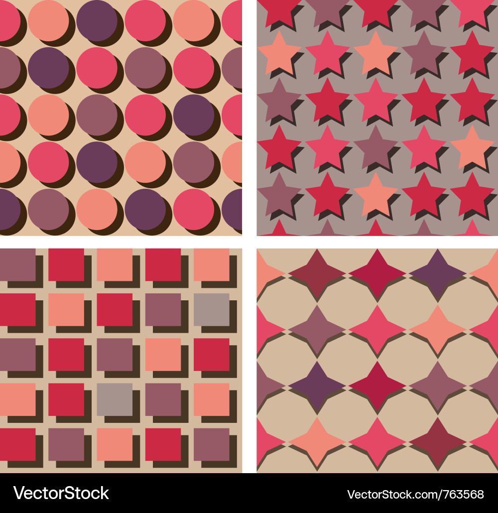 Abstract geometric pattern set vector image