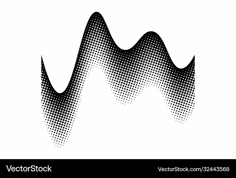 Abstract wave halftone pattern collection Abstract wave halftone pattern collection vector image