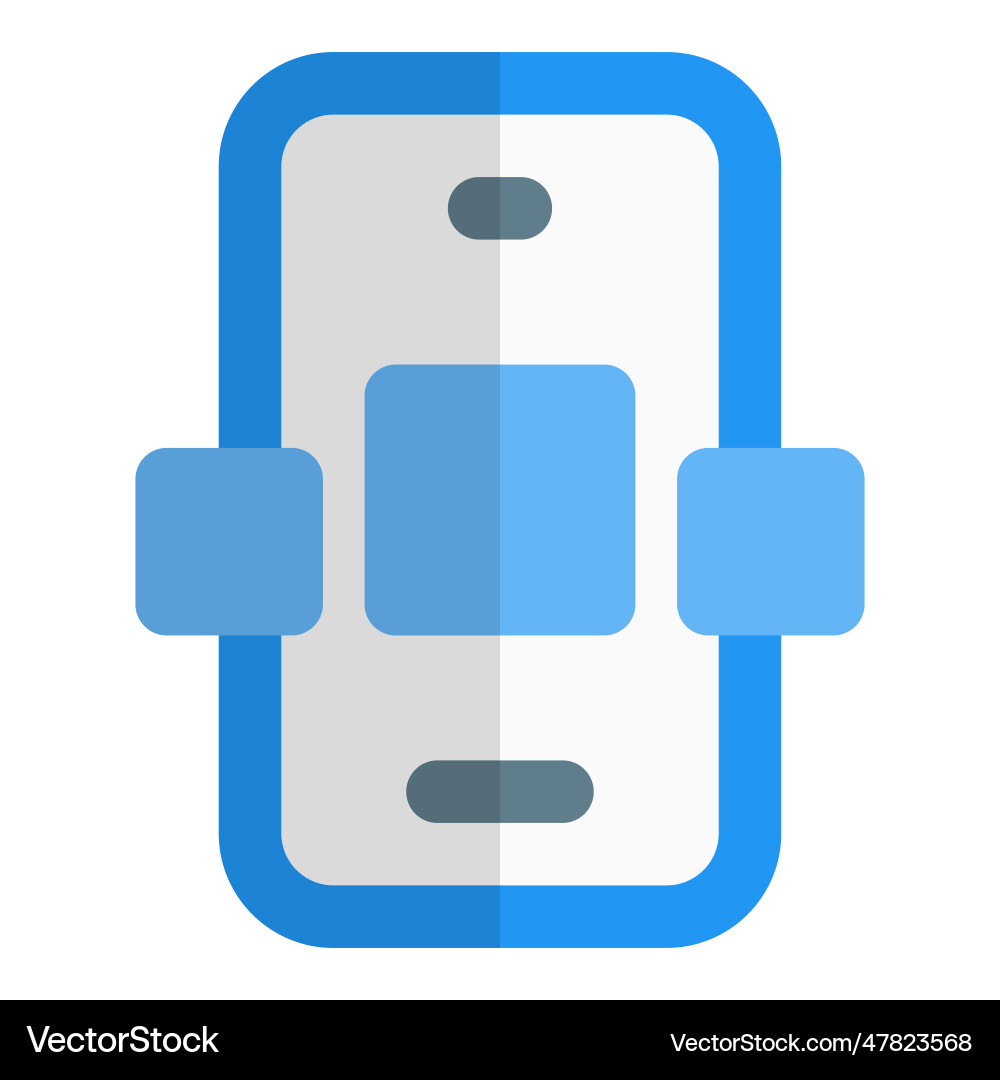 Application designed to run on mobile vector image