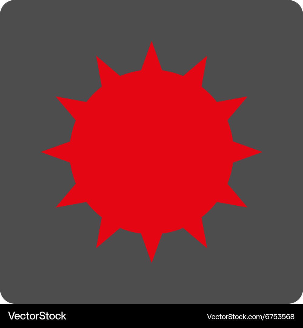 Bacterium rounded square button Vector Image