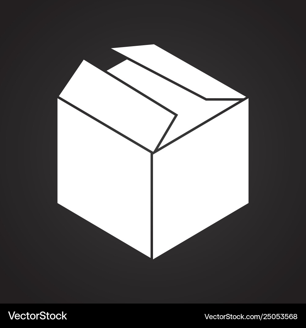 Box icon on background for graphic and web design vector image