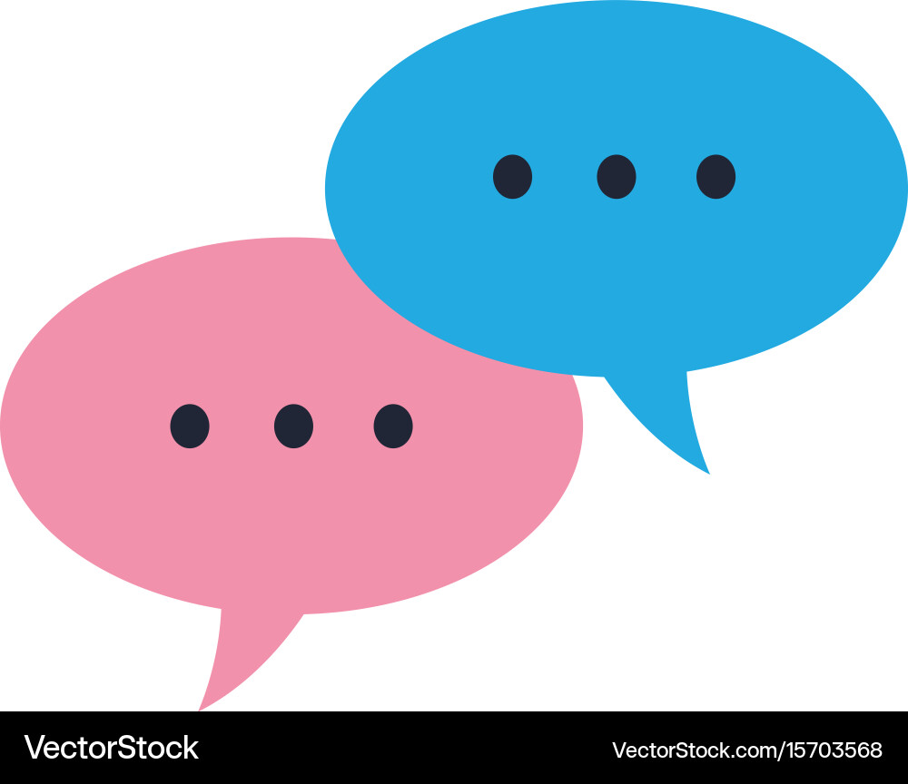 Bubble speech chat message communication concept vector image