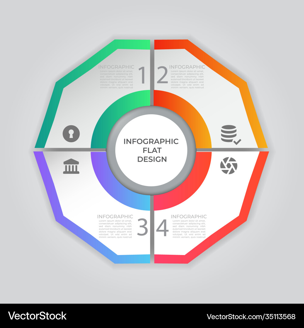 Business data visualization process chart Vector Image