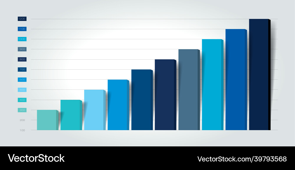 Chart column graph infographic element Chart column graph infographic element vector image