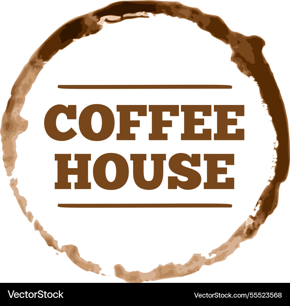 Coffee house logo featuring bold brown typography Coffee house logo featuring bold brown typography vector image