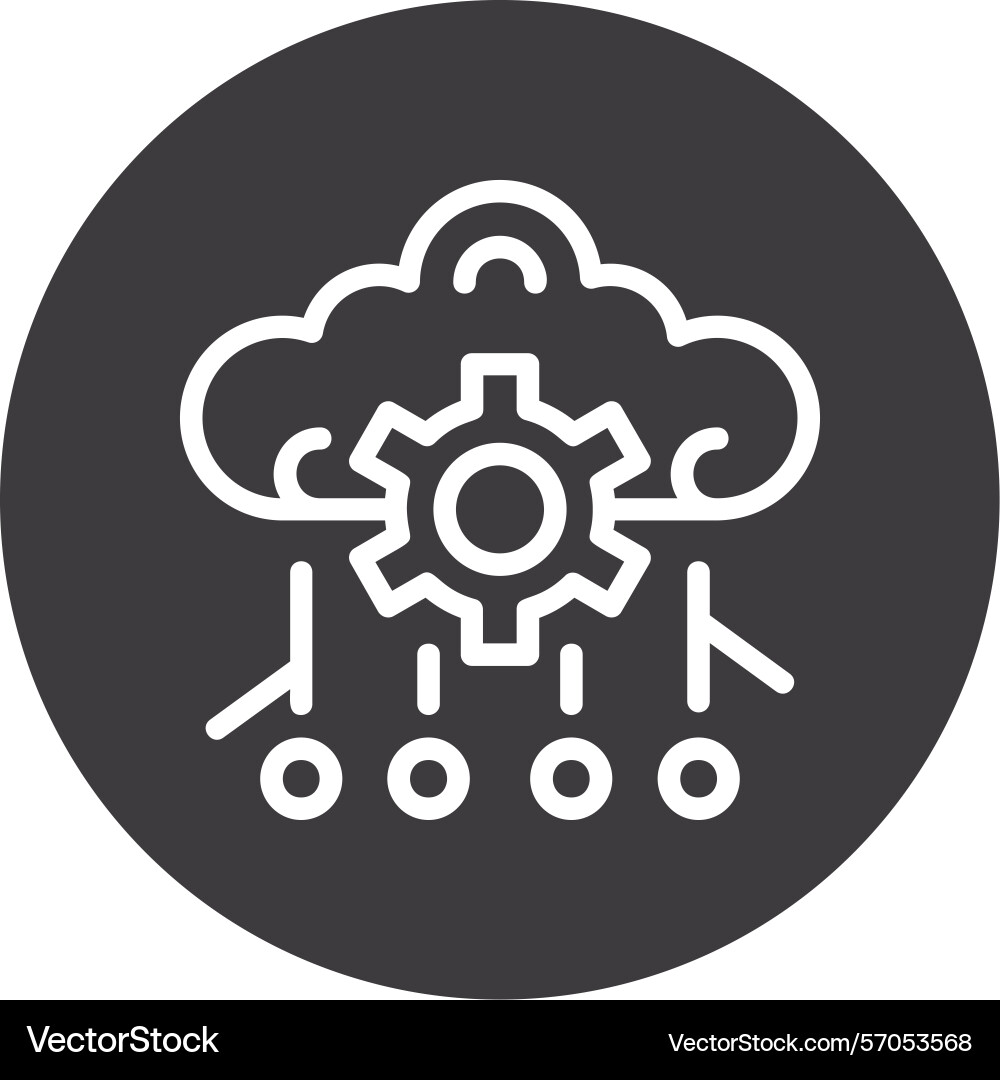 Deep learning line circle style icon design Vector Image