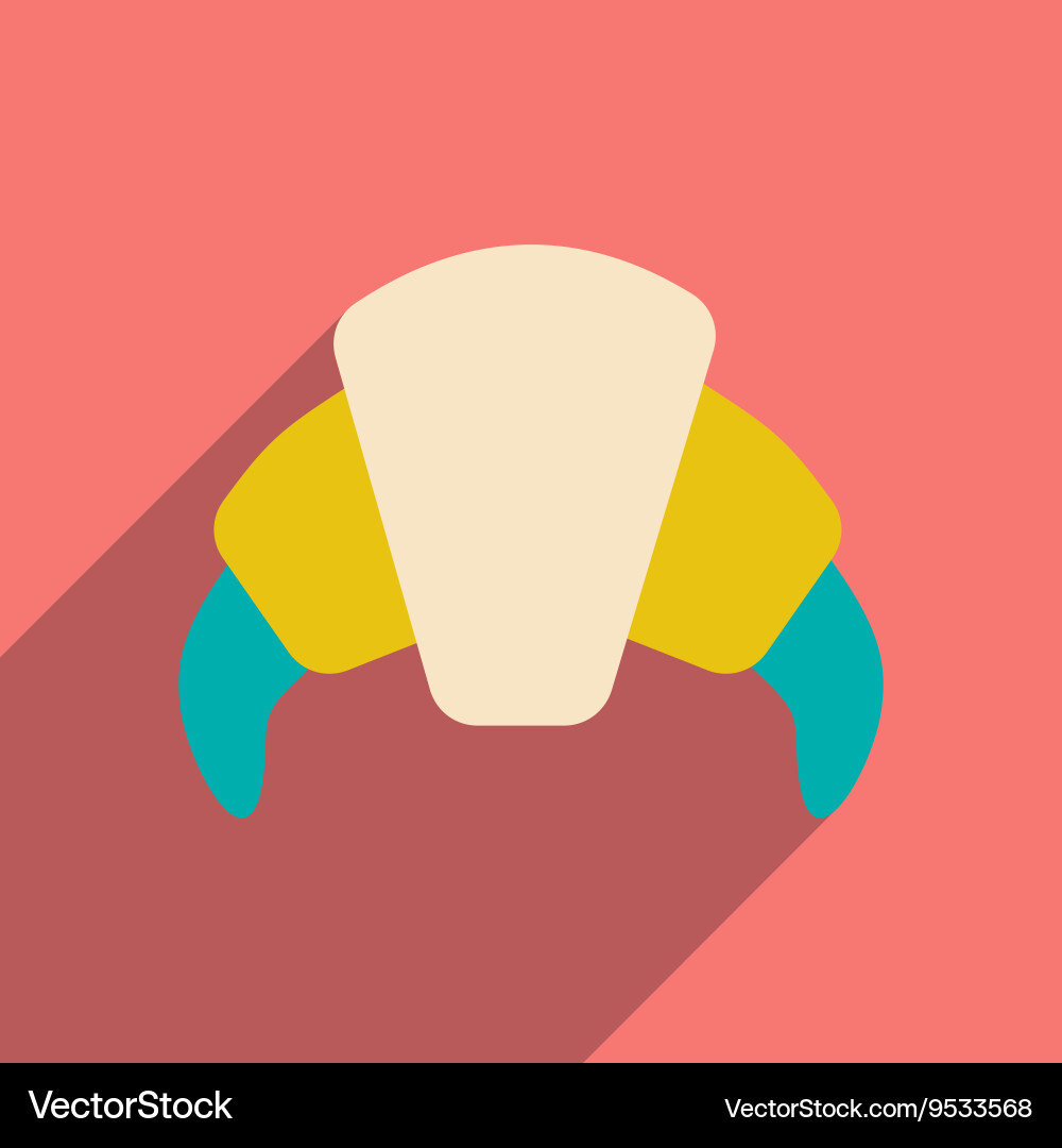 Flat with shadow icon and mobile application vector image
