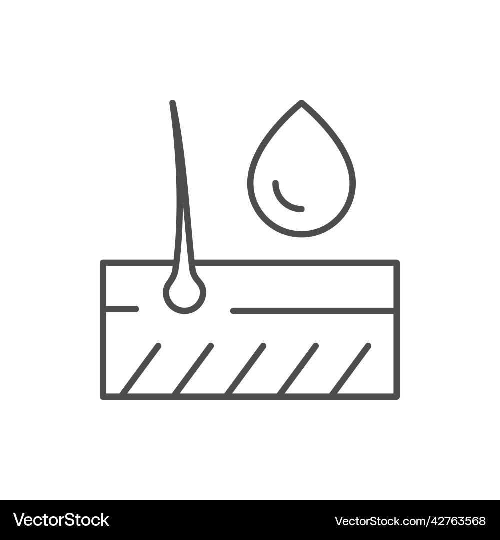Haar feuchtigkeitsspendende Linie Kontur Symbol Haar feuchtigkeitsspendende Linie Kontur Symbol vektorbild