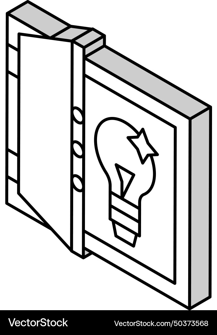 Idea for resolve problem isometric icon Idea for resolve problem isometric icon vector image