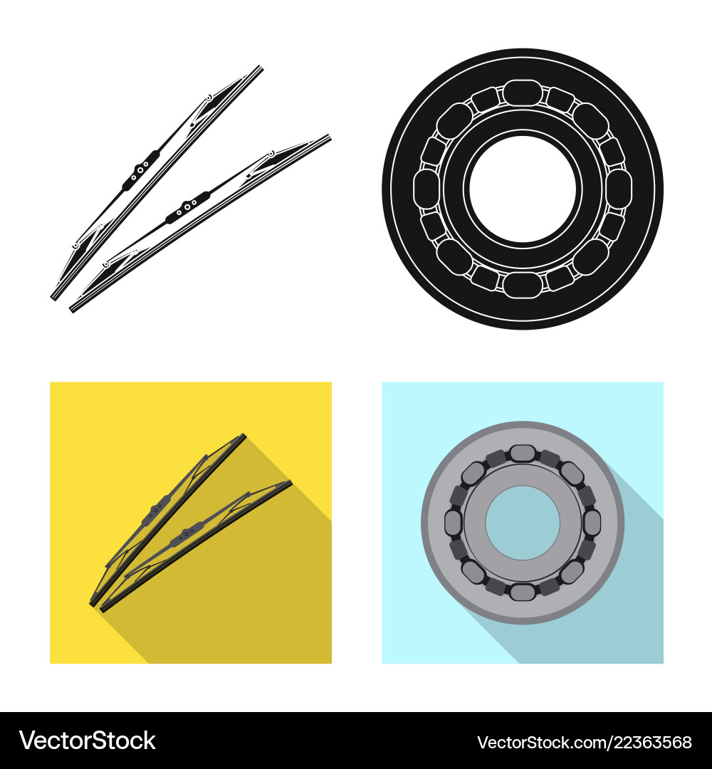 Isoliertes Objekt von Auto und Teilsymbol Isoliertes Objekt von Auto und Teilsymbol vektorbild