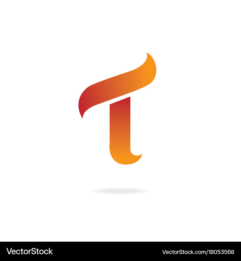 Letter T Icon Template Royalty Free Vector Image