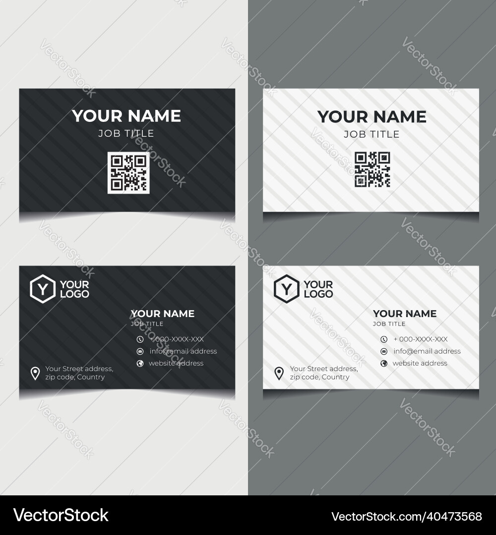 Minimal and simple business card template Minimal and simple business card template vector image