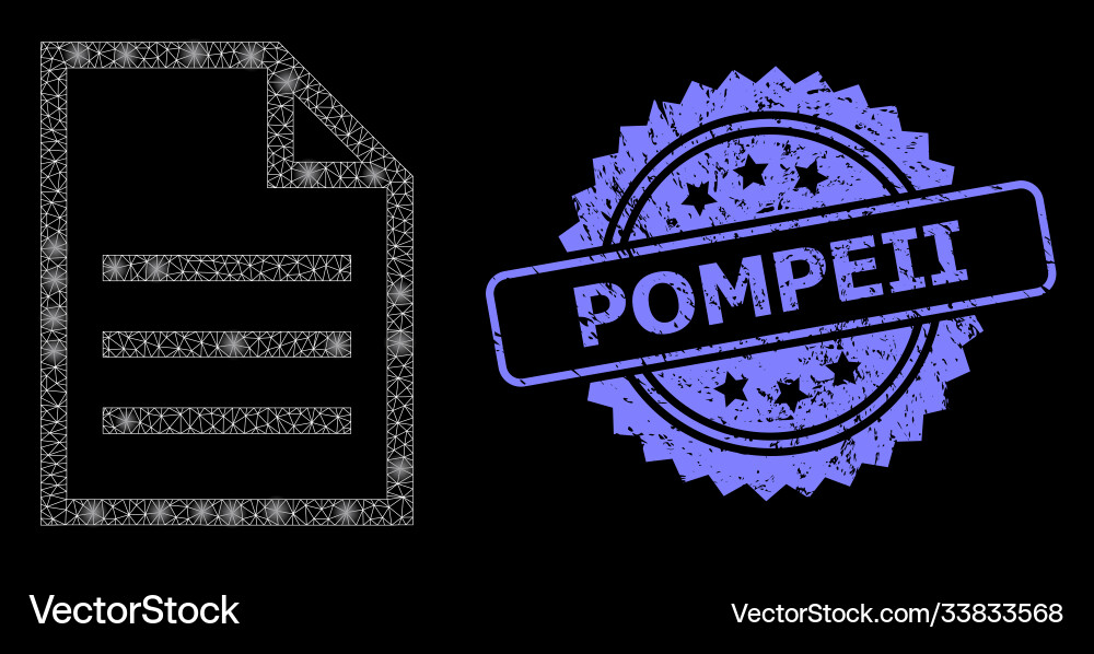 Rubber pompeii stamp and bright web net text page Rubber pompeii stamp and bright web net text page vector image