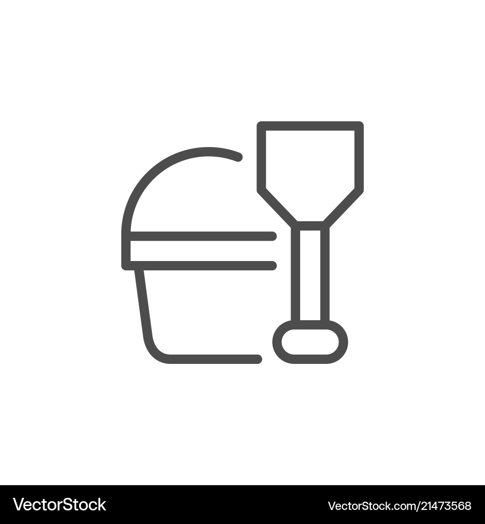 Sandbox Toy Collection Line Icon Vector Image