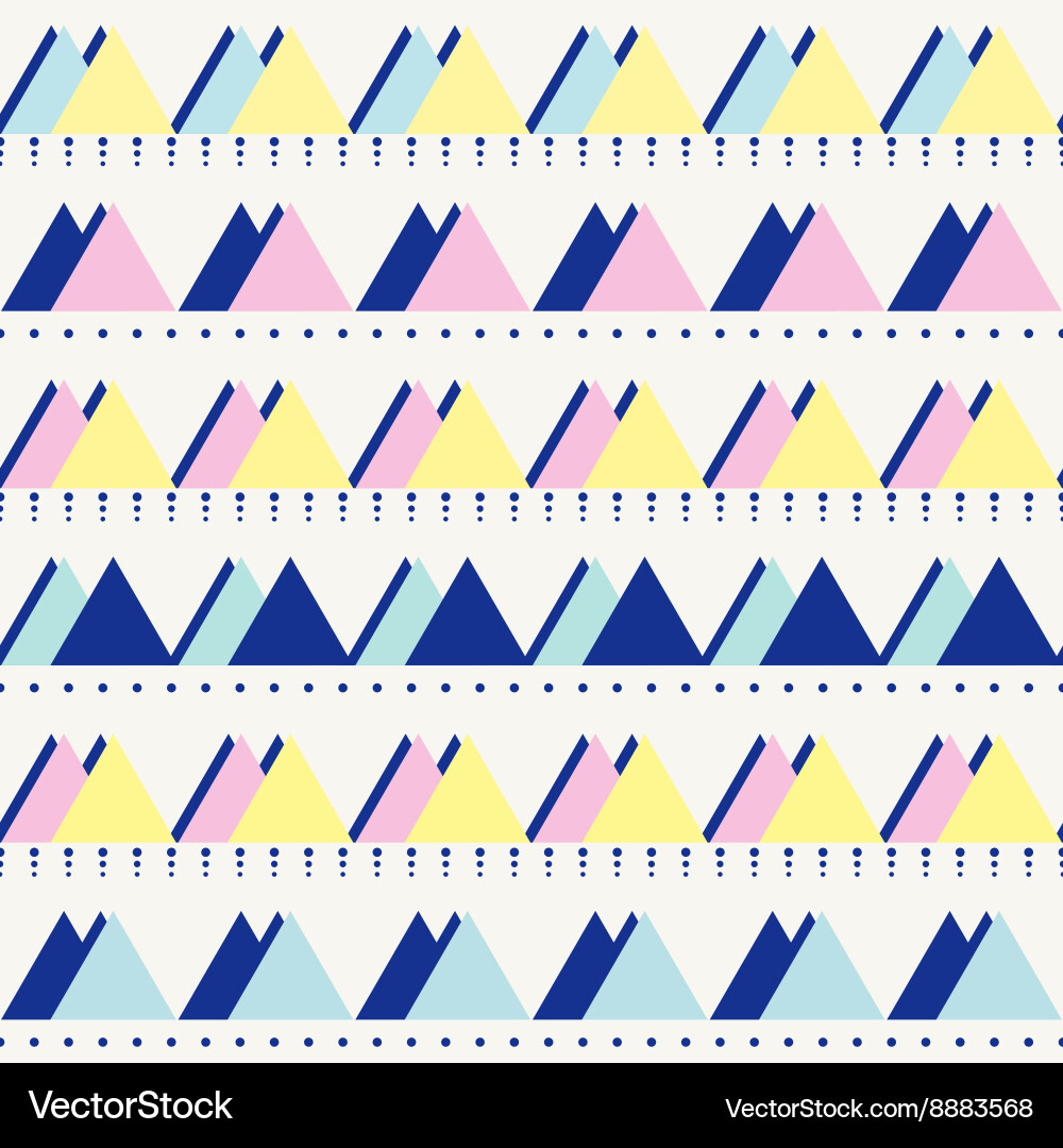 Seamless vintage abstract pattern with triangles vector image