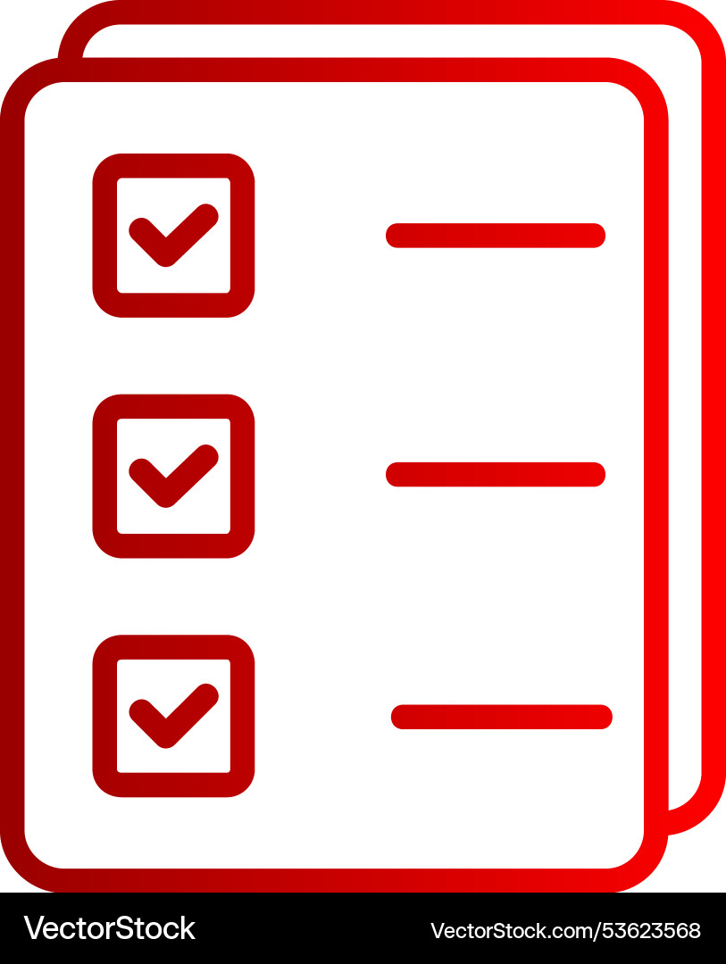 Task line gradient icon Vector Image