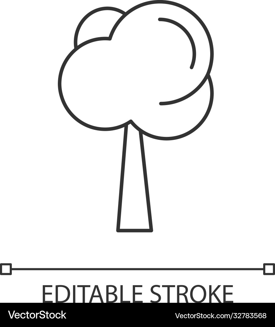 Tree linear icon Tree linear icon vector image