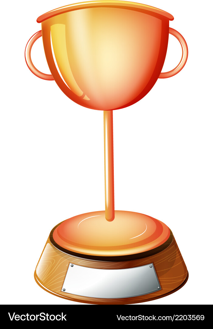 A trophy with an empty label Vector Image