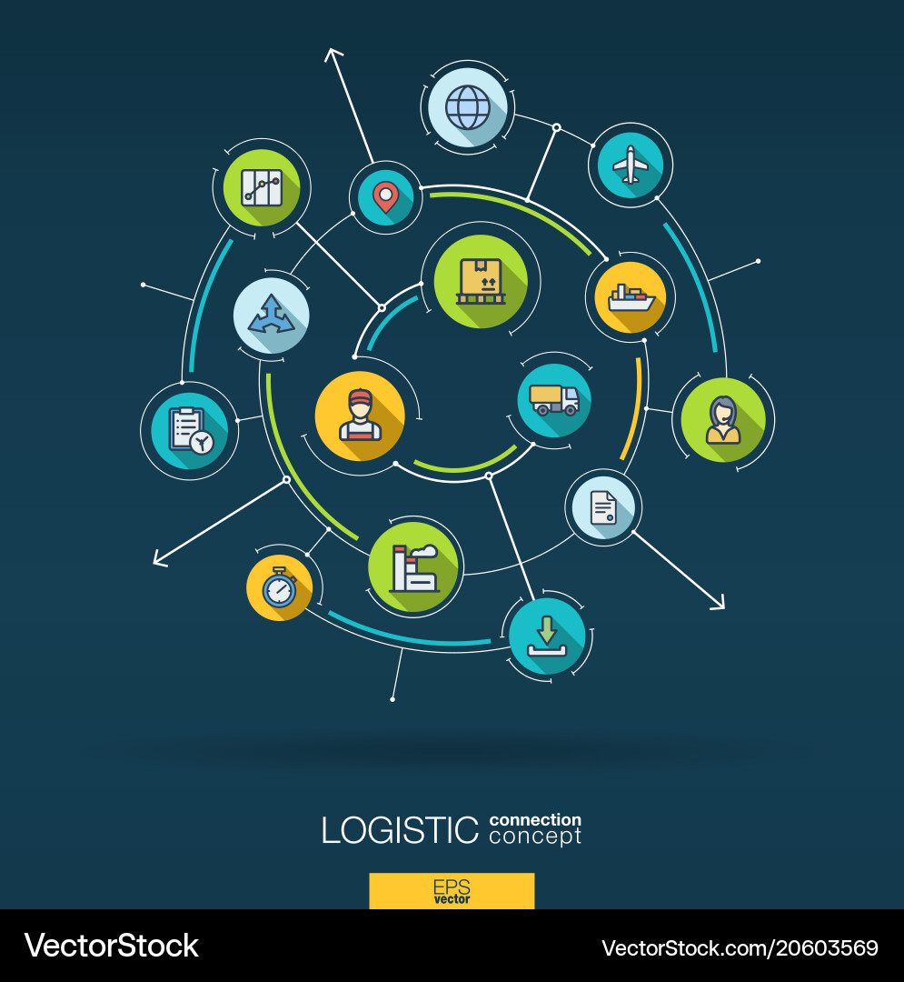 Abstract logistic and distribution background Abstract logistic and distribution background vector image
