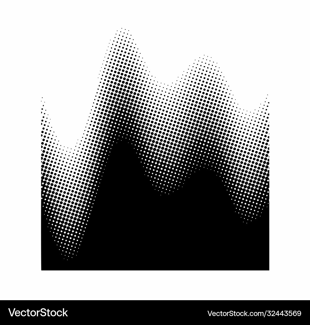 Abstract wave halftone pattern collection Abstract wave halftone pattern collection Vector Image