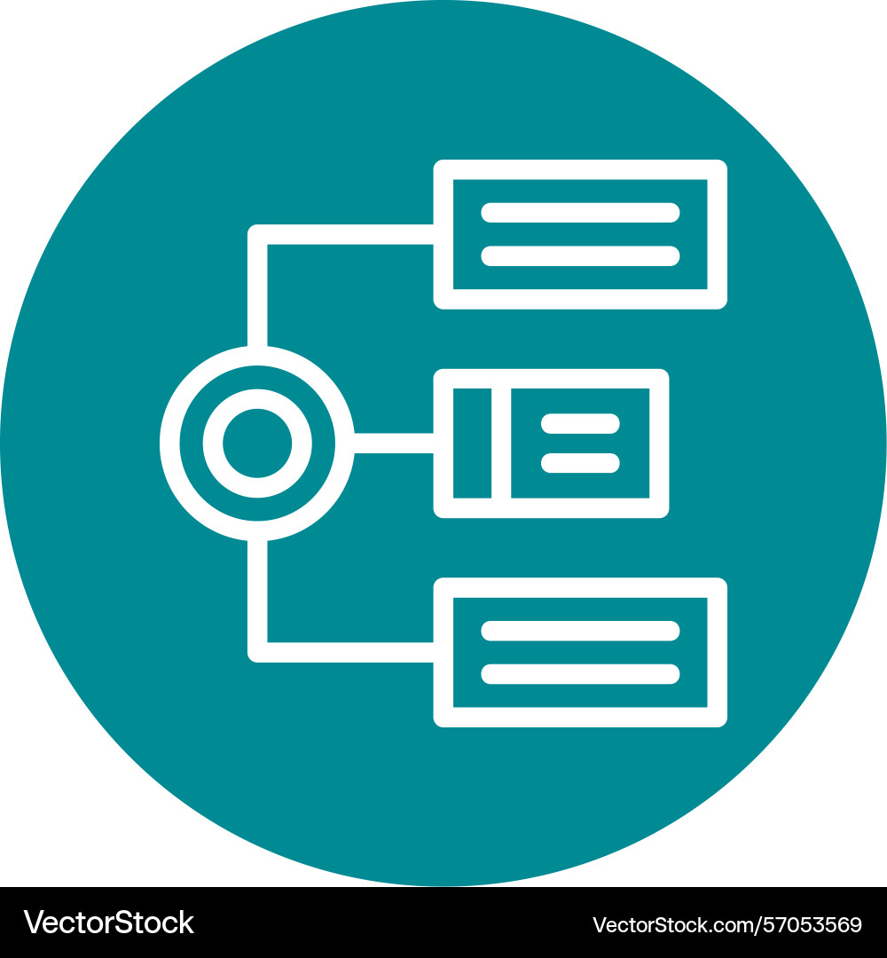 Algorithm line circle style icon design vector image