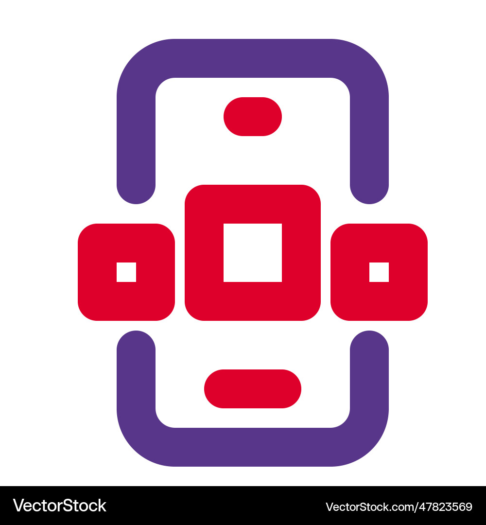 Application designed to run on mobile Vector Image